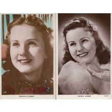 Deanna Durbin Picturegoer Vintage Photo 2x Postcard s
