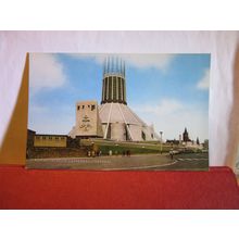 ROMAN CATHOLIC CATHEDRAL, LIVERPOOL. unused postcard by J. Salmon dated 1970 =