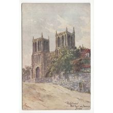 West Front & Deanery Bristol Cathedral Art Postcard Ruddock The Artist Series