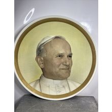 Pope John Paul II Collectors Plate Papal Visit 1986 Vintage Collectible Display