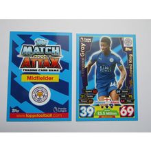 156. Demarai Gray - Leicester City - Match Attax 2017/18 Football Card EF1