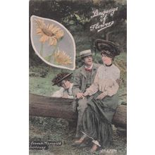 Language Of Flowers Marigold Jealousy Love Romantic Old Postcard