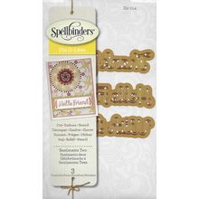 Spellbinders. Sentiments 2 Die Set. Die Cutting Cardmaking Scrapbooking Crafts