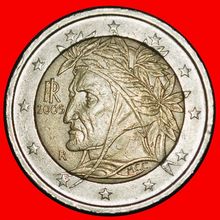 Ⰶ PHALLIC TYPE (2002-2007): ITALY★2 EUROS 2005R DANTE 1265★LOW START★NO RESERVE