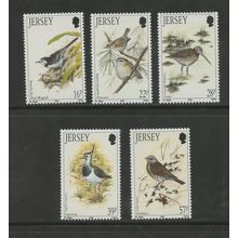 Jersey 582-586, 1992 Birds, VF, MNH (GB507)