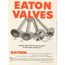 eaton mfg company 1953 longer valve life engines vintage ad
