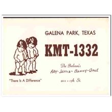kmt-1332 ray burleson galena park texas 1960s cb qsl vintage postcard1