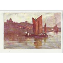 Yorkshire WHITBY Fishing Boats Tuck Oilette Postcard (6272)