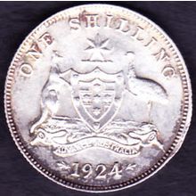 1924 Australia 1 Shilling coin