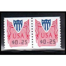 CVP33 25c Shield Very Fine MNH Pair PA5041
