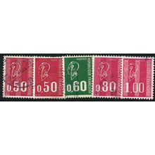 1971/1975 5 different values - #597 fine used (o)