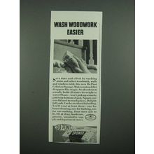 1938 Du Pont Sponge Ad - Wash Woodwork Easier