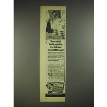 1953 Clorox Bleach Ad - Health Protection in Bathroom