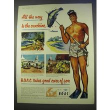 1955 BOAC Airways Ad - All the Way to Sunshine
