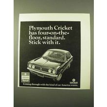 1971 Plymouth Cricket Car Ad - Four-on-The-Floor