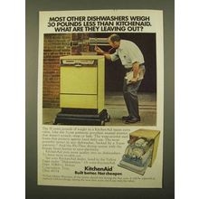 1975 KitchenAid Dishwasher Ad - 30 Pounds Less