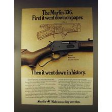 1976 Marlin Model 336 Rifle Ad - Went Down On Paper