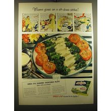 1950 Birds Eye Broccoli Advertisement - recipe for Birds Eye Autumn Vegetable Pl