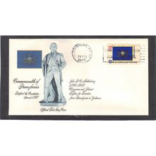 FDC Fleetwood 1634 13c Pennsylvania (Cachet-U/A) CV01212