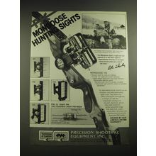 1985 Precision Shooting Equipment Mongoose 105 Archery Hunting Sight Ad