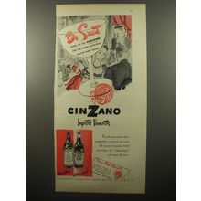 1950 Cinzano Vermouth Ad - Be Smart