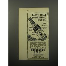 1950 Mackeson's Stout Beer Ad - Taste that something extra!