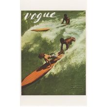 1938 Surfboard Race Surfers Vogue Magazine Photo Postcard