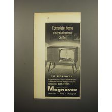 1956 Magnavox Broadway 21 Television Ad - Complete home entertainment center