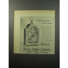 1955 Black, Starr & Gorham Clocks Ad - Fabulous Clocks from France