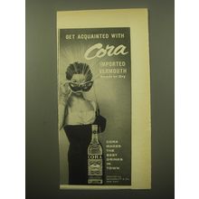 1959 Cora Vermouth Ad - Get acquainted with Cora