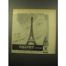 1959 Calvet Wines Ad - It's chic to say.. Cal-Vay