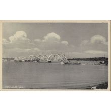 Vildsundbroen Denmark Antique Bridge River Boat Old Postcard