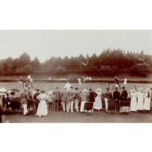 Unidentified Tennis Game Match Real Photo Antique Postcard