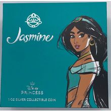 1 oz 2024 Agoro Silver Collectible Coin Jasmine Disney Princess Mintage 2000