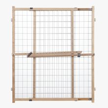 Toddleroo by North States Extra Wide Wire Mesh Wooden Baby Gate: 29.5"-50" Wide.