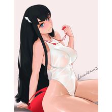 Swimsuit Satsuki Anime E Girl Poster Canvas Movie Film Print A0 A1 A2 A3 A4 A5 A