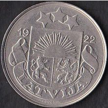 1922 Latvia 50 Santimu Coin