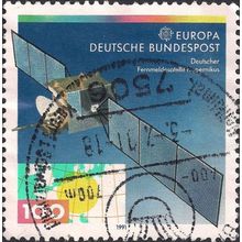 GERMANY, SPACE, Copernicus Satellite, blue 1991, 100Pf, #2