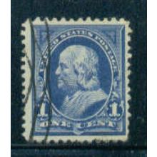 Used 264 1c Benjamin Franklin Just Clears M02867