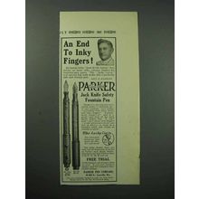 1913 Parker Jack Knife Safety Fountain Pen Ad