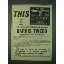 1959 Harris Tweed Fashion Ad - This and this alone is the label