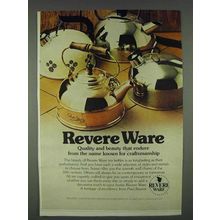 1978 Revere Ware Tea Kettles Ad - Quality and Beauty