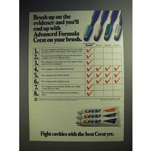 1982 Advanced Formula Crest Toothpaste Ad - Brush Up