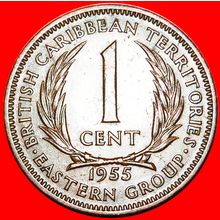 GREAT BRITAIN: EAST CARIBBEAN TERRITORIES ★ 1 CENT 1955! LOW START★ NO RESERVE!