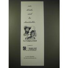 2004 SOS Share Our Strength Ad - Eat, drink, and be charitable