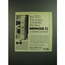 1969 Minox C Camera Ad - The $200 four ounce computer