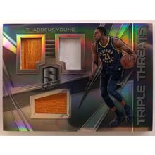 2017-18 Spectra Triple Threats Memorabilia #TT-26 Thaddeus Young 08/99