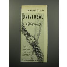 1951 Universal Watch Ad - Universal What More?