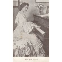 Ada Reeve At The Piano Queen & Romance Weekly Advertising Postcard