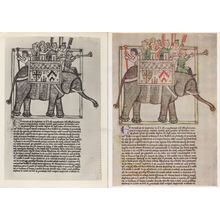 Latin 13th Century Elephant Bestiary British Museum 1970s 2x Postcard s